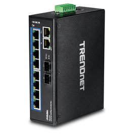 TRENDnet TI-G102 Switch Industrial Gigabit de 10 Puertos con Montaje en Riel DIN