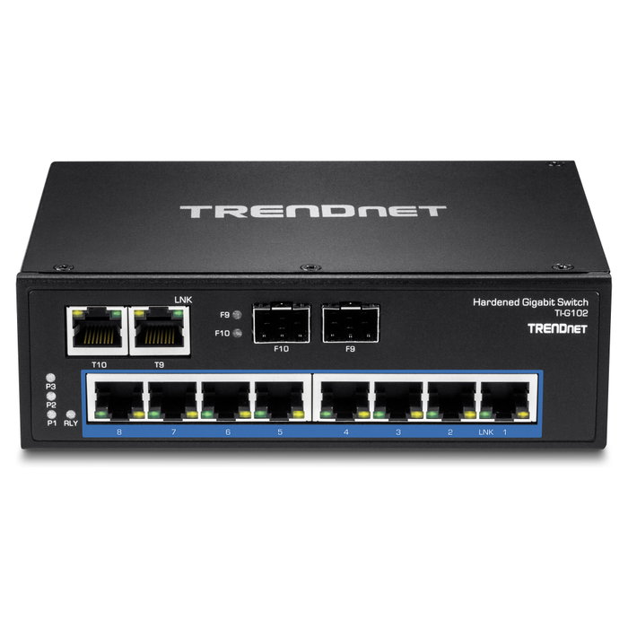 TRENDnet TI-G102 Switch Industrial Gigabit de 10 Puertos con Montaje en Riel DIN