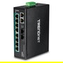 TRENDnet TI-PG102 Switch Industrial de 10 Puertos Gigabit con PoE+ 240W para Montaje en Carril DIN, No Administrado, Interruptor de Metal Negro