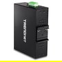 TRENDnet TI-PG102 Switch Industrial de 10 Puertos Gigabit con PoE+ 240W para Montaje en Carril DIN, No Administrado, Interruptor de Metal Negro