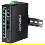 TRENDnet TI-PG102 Switch Industrial de 10 Puertos Gigabit con PoE+ 240W para Montaje en Carril DIN, No Administrado, Interruptor de Metal Negro