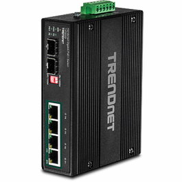 TRENDnet TI-PG62B Switch Industrial Gigabit de 6 Puertos con 4 PoE+ y 2 SFP