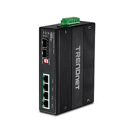TRENDnet TI-PG62B Switch Industrial Gigabit PoE+ 4 Puertos + 2 SFP, No Administrado, IP30, 120W PoE Budget
