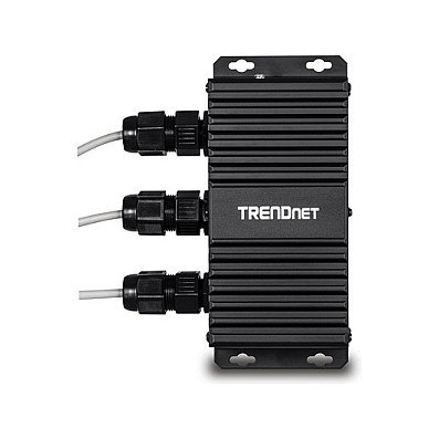 Trendnet TI-EU120 Extensor Industrial Gigabit Ethernet con PoE Negro