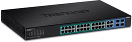 Trendnet TPE-5028WS Switch Gestionado Gigabit Ethernet PoE 24 Puertos 1U Montaje en Rack Negro