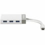 Trendnet TUC-ETGH3 Adaptador USB-C a Gigabit Ethernet y Hub USB 3.2 Gen 1 Gris, Blanco
