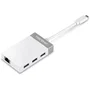 Trendnet TUC-ETGH3 Adaptador USB-C a Gigabit Ethernet y Hub USB 3.2 Gen 1 Gris, Blanco