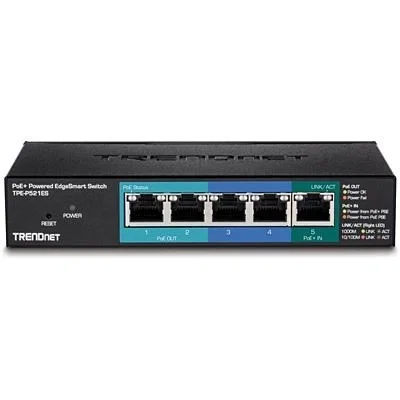 Trendnet TPE-P521ES Switch Gestionado Gigabit Ethernet PoE 5 Puertos Montaje de Pared Negro Trendnet TPE-P521ES Switch Gestionado Gigabit Ethernet PoE 5 Puertos Montaje de Pared Negro