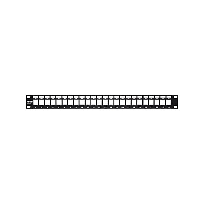 TRENDnet TC-KP24 Patch Panel de Montaje en Bastidor 1U, 24 Puertos Keystone, Negro, ABS y SPCC, 483 mm x 45 mm x 10 mm