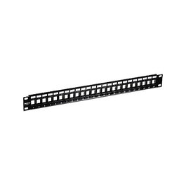 TRENDnet TC-KP24 Patch Panel de Montaje en Bastidor 1U, 24 Puertos Keystone, Negro, ABS y SPCC, 483 mm x 45 mm x 10 mm