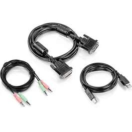 Trendnet TK-CD06 Cable KVM para video, teclado y ratón 1,8 m USB y DVI-I Negro