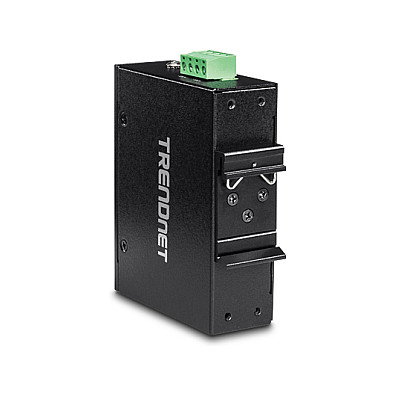 TRENDnet TI-SG104 Splitter Industrielle Gigabit PoE mit 2 RJ-45-Ports, Metallgehäuse, IP30, -40 bis 75 Grad C