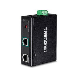 TRENDnet TI-SG104 Splitter Industrielle Gigabit PoE mit 2 RJ-45-Ports, Metallgehäuse, IP30, -40 bis 75 Grad C