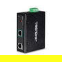 TRENDnet TI-SG104 Splitter Industrielle Gigabit PoE mit 2 RJ-45-Ports, Metallgehäuse, IP30, -40 bis 75 Grad C