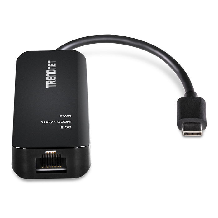 TRENDnet TUC-ET2G Adaptador Ethernet USB-C 3.1 a 2.5GBASE-T, 2500 Mbit/s, Para Portátil, Negro