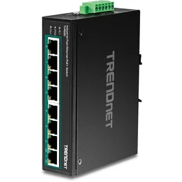 Trendnet TI-PE80 Switch no administrado Fast Ethernet 10/100 PoE montaje de pared Negro