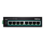 TRENDnet TI-PE80 Switch Industrial Fast Ethernet PoE+ 8 Puertos No Administrado, Montaje en Carril DIN, 200W Presupuesto PoE