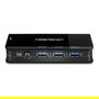 TRENDnet TK-U404 Conmutador USB 3.2 Gen 1 (3.1) de 4 Puertos, 5 Gbps, Negro, Interruptor de Compartición USB para PC