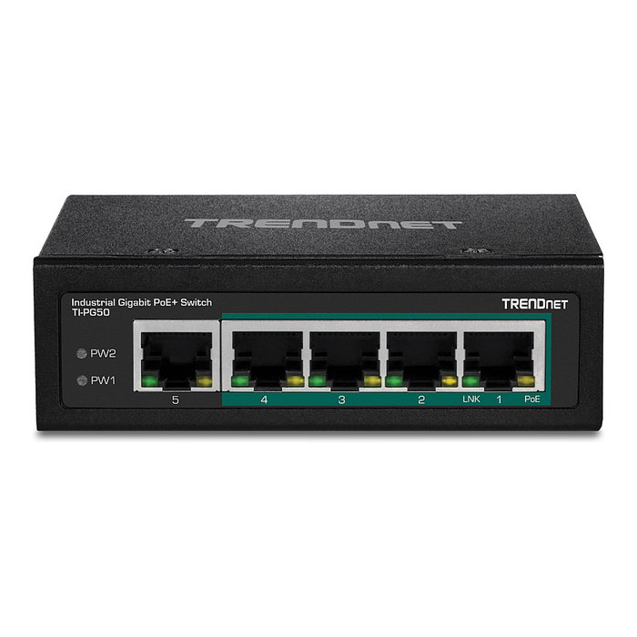 Trendnet TI-PG50 Switch Gestionado Gigabit Ethernet 10/100/1000 PoE+ 5 Puertos Negro