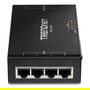 TRENDnet TPE-147GI Inyector PoE+ Gigabit 65W 4 Puertos Ethernet LAN, Negro, IEEE 802.3af/at