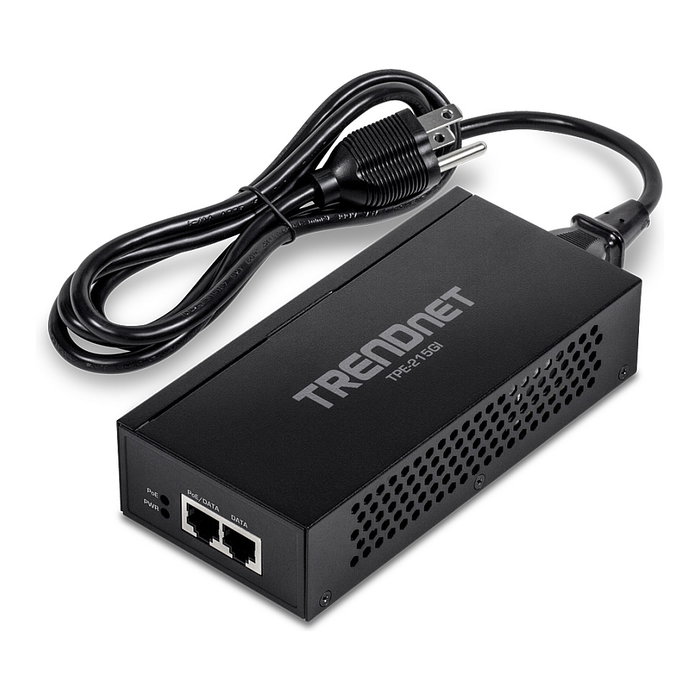 TRENDNET TPE-215GI Adaptador e Inyector PoE 2.5 Gigabit Ethernet TRENDNET TPE-215GI Adaptador e Inyector PoE 2.5 Gigabit Ethernet