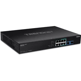 Trendnet TPE-BG102G Switch No Gestionado Gigabit Ethernet PoE 10/100/1000 Montaje en Rack 1U Negro
