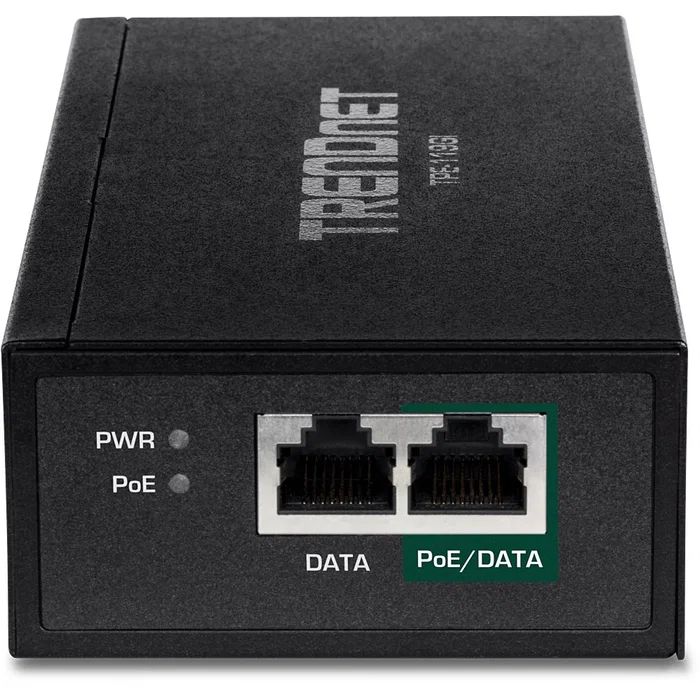TRENDNET TPE-119GI Inyector PoE++ Gigabit 802.3bt, 95W, Convierte Puertos No PoE, 2 Puertos RJ45, Negro