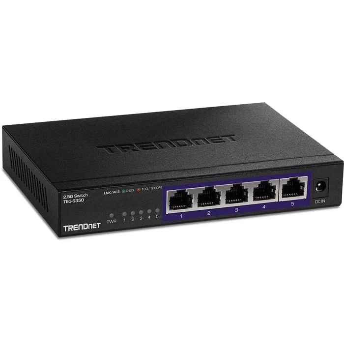 TRENDnet TEG-S380 Switch de red no administrado con 8 puertos 2.5G, Negro
