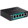 Trendnet TE-FP051 Switch Fast Ethernet PoE+ de largo alcance, 6 puertos, Negro