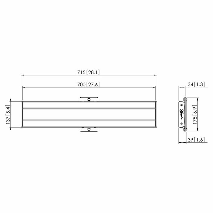 Vogel's PFB 3407 Barra de Conexión Profesional en Aluminio Plata/Negro