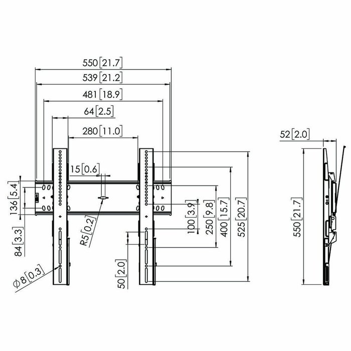 Vogel's PFW 6410 Soporte de Pared Inclinable para TV de 46 a 65 pulgadas