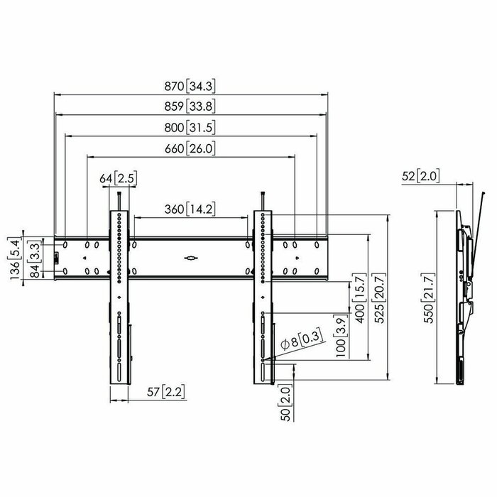Vogels PFW 6810 Soporte de Pared Inclinable para Pantallas de 55-80 pulgadas