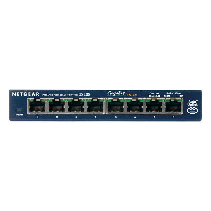 NETGEAR GS108GE Conmutador Gigabit de 8 Puertos Azul