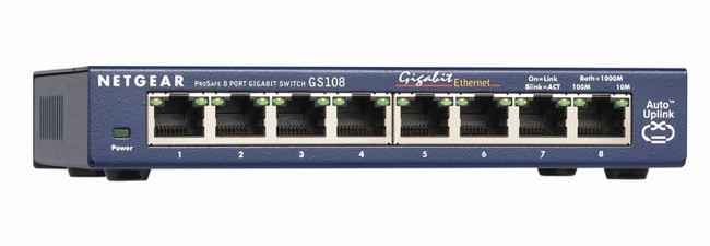 Netgear GS108GE Switch Ethernet Gigabit de 8 puertos Azul