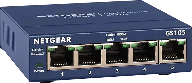 Netgear GS105GE Conmutador Gigabit de 5 puertos Azul