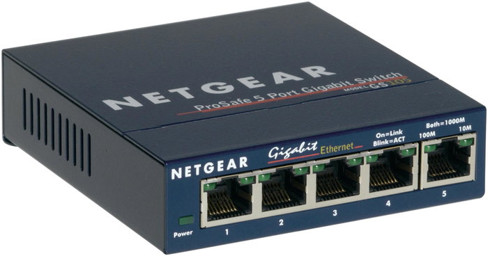 Netgear GS105GE Switch de sobremesa Gigabit de 5 puertos, Azul