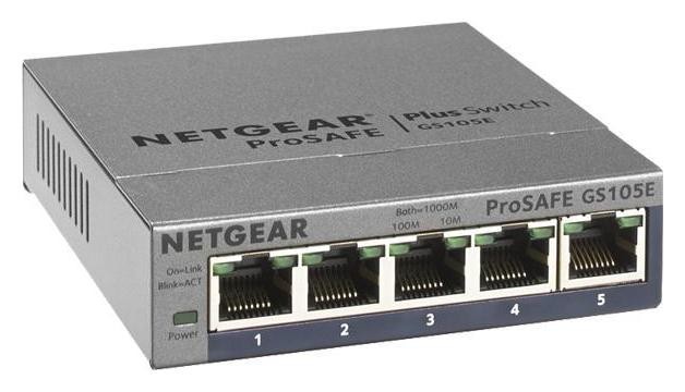 Netgear GS105E-200PES Switch Gestionado L2/L3 de 5 Puertos Gigabit