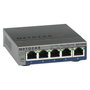 NETGEAR GS105E-200PES Switch Gigabit Ethernet Gestionado L2/L3, 5 Puertos, Full Duplex, QoS, VLAN, Gris