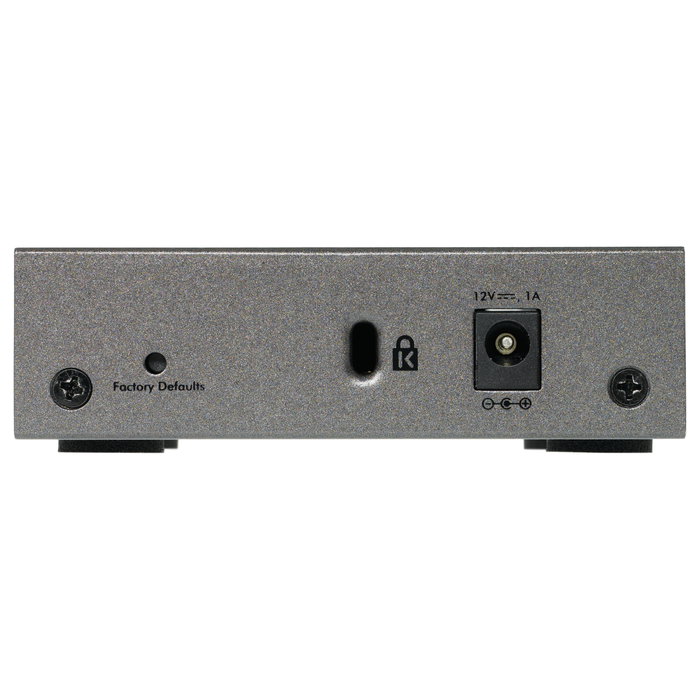 NETGEAR GS105E-200PES Switch Gigabit Ethernet Gestionado L2/L3, 5 Puertos, Full Duplex, QoS, VLAN, Gris