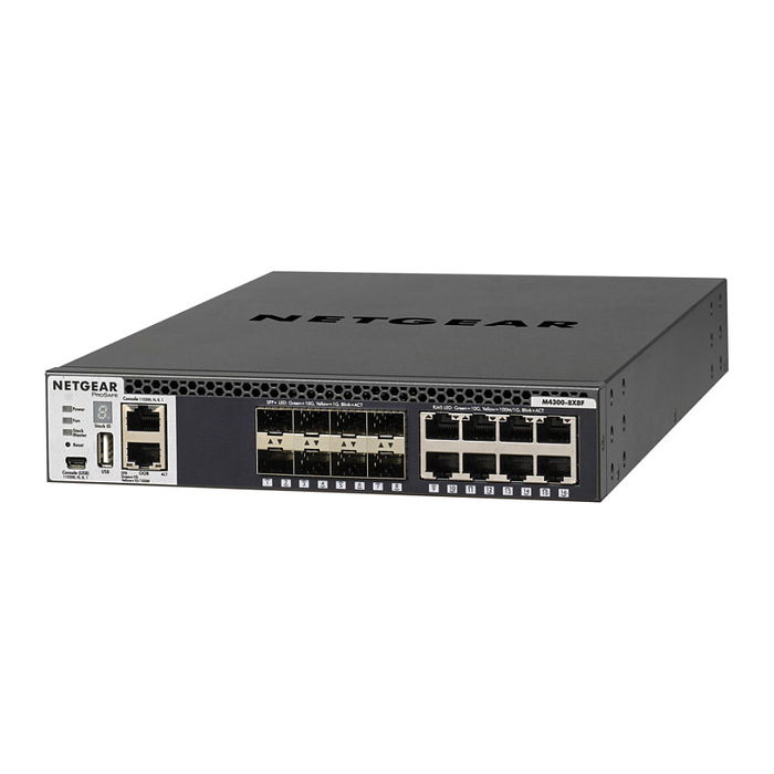 NETGEAR M4300-8X8F Switch Gestionado L3 8 Puertos 10GbE RJ45 y 8 Ranuras SFP+ Montaje Rack 1U