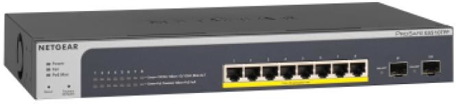 NETGEAR GS510TPP Switch Gestionado L2/L3/L4 con 8 Puertos Gigabit PoE+ de 190W y 2 SFP