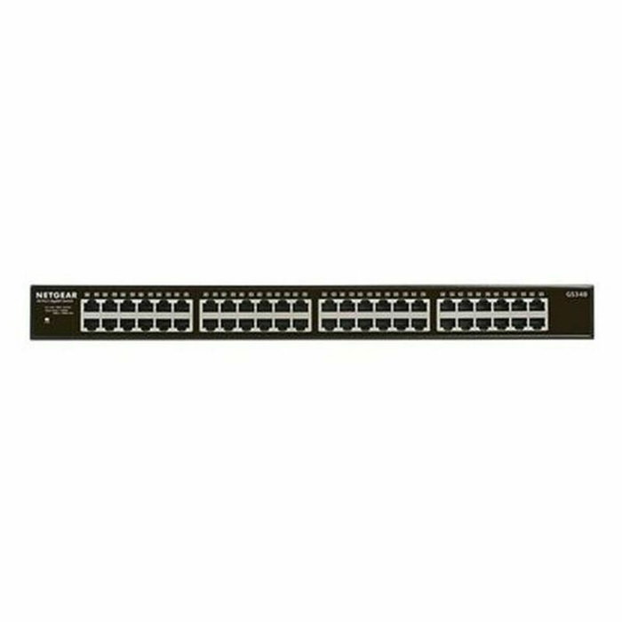 NETGEAR GS348 Switch Gigabit Ethernet de 48 puertos, No administrado, 1U, Negro NETGEAR GS348 Switch Gigabit Ethernet de 48 puertos, No administrado, 1U, Negro