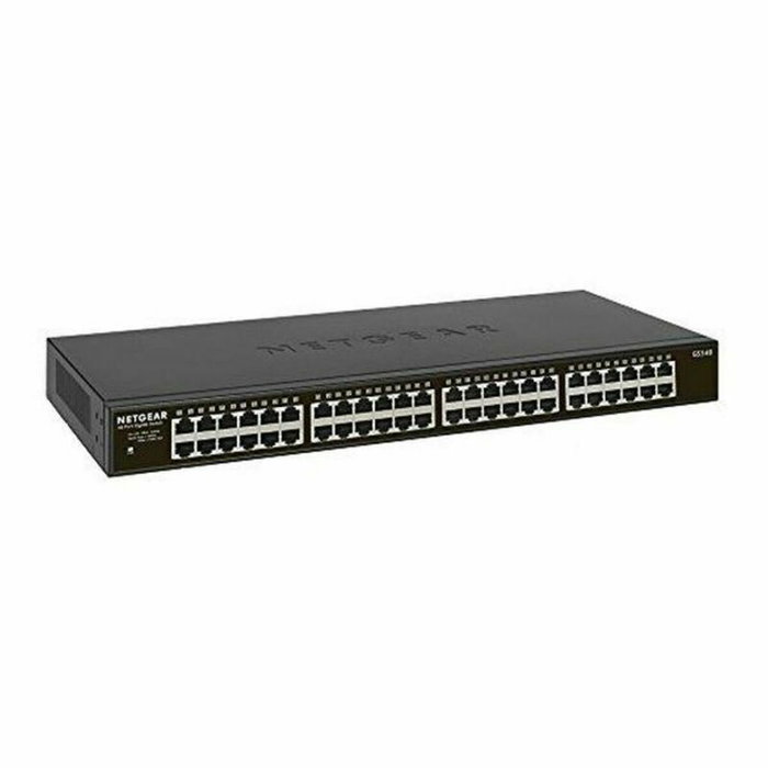 NETGEAR GS348 Switch Gigabit Ethernet de 48 puertos, No administrado, 1U, Negro NETGEAR GS348 Switch Gigabit Ethernet de 48 puertos, No administrado, 1U, Negro