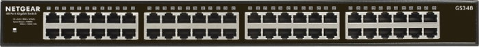 NETGEAR GS348 Switch Gigabit Ethernet de 48 puertos, No administrado, 1U, Negro NETGEAR GS348 Switch Gigabit Ethernet de 48 puertos, No administrado, 1U, Negro