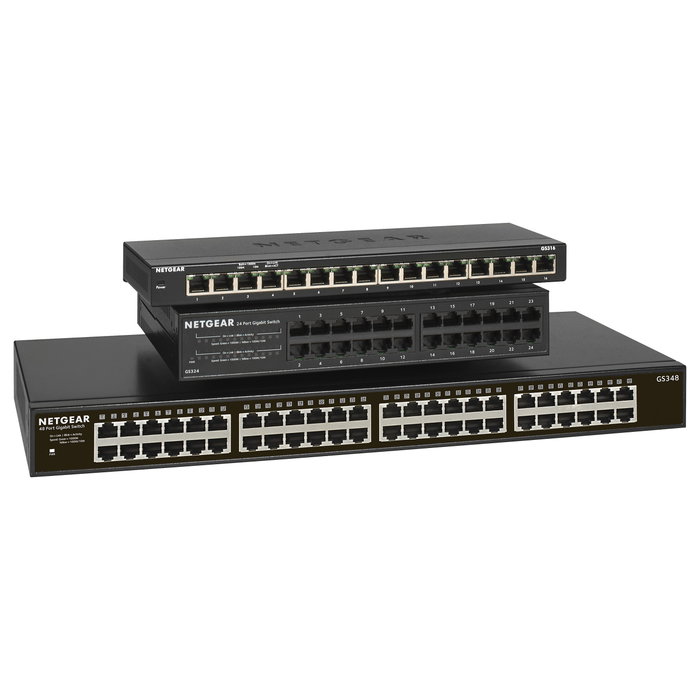 NETGEAR GS348-100EUS Switch Gigabit Ethernet No Gestionado de 48 Puertos