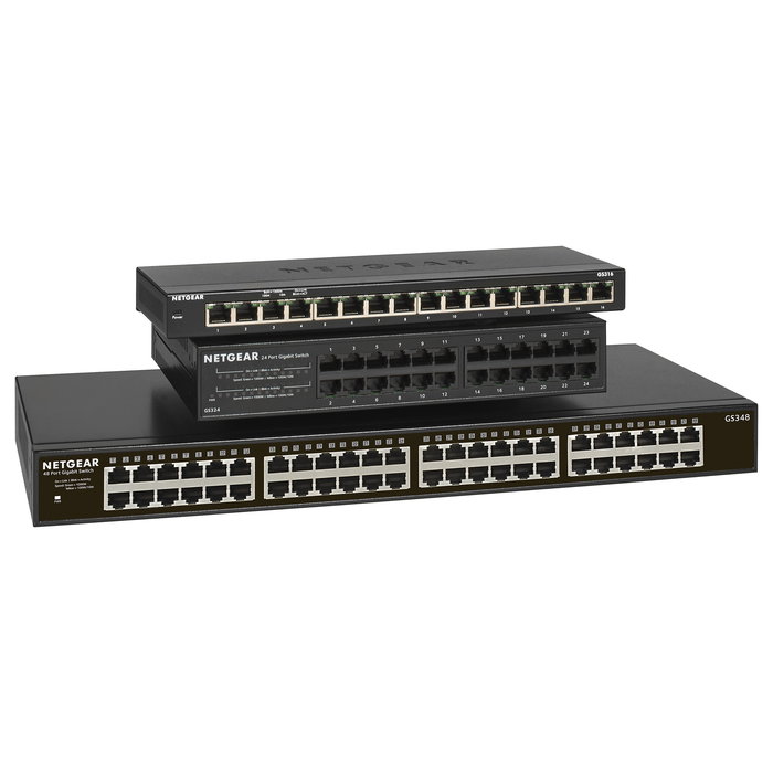 NETGEAR GS348 RM Conmutador No Administrado Gigabit Ethernet Montaje en Rack 48 Puertos NETGEAR GS348 RM Conmutador No Administrado Gigabit Ethernet Montaje en Rack 48 Puertos