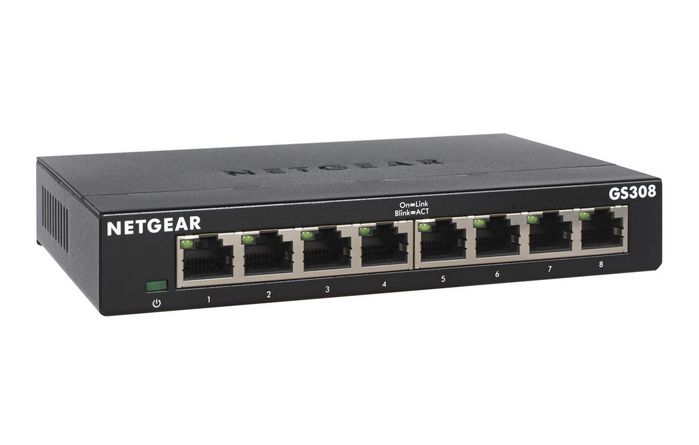 Netgear GS308v3 Switch Gigabit Ethernet No Gestionado 8 Puertos RJ-45 10/100/1000Mbps 16 Gbps