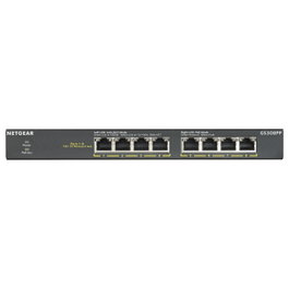 NETGEAR GS308PP - Switch PoE+ Gigabit No Administrado de 8 Puertos, 16 Gbit/s, 130W PoE, Montaje Rack/Pared, Negro