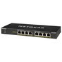NETGEAR GS308PP - Switch PoE+ Gigabit No Administrado de 8 Puertos, 16 Gbit/s, 130W PoE, Montaje Rack/Pared, Negro