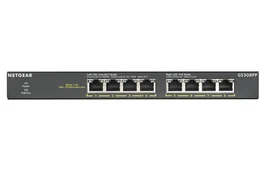 NETGEAR GS308PP Switch No administrado Gigabit Ethernet 10/100/1000 PoE Negro